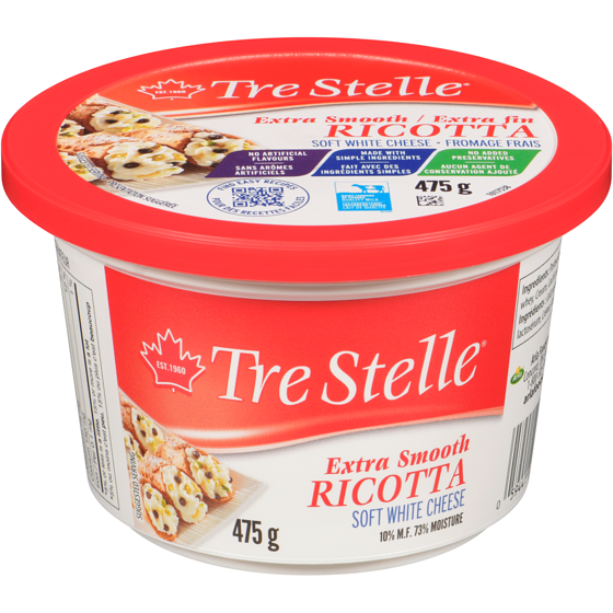 Tre Stelle Ricotta, Smooth 475 g, $2.00/100g