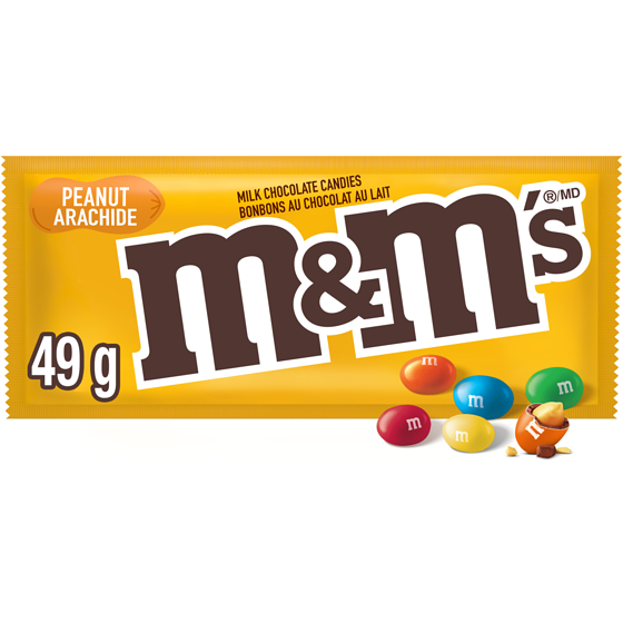 M&M's Peanut Milk Chocolate Candies, Bag 49 g, $3.06/100g