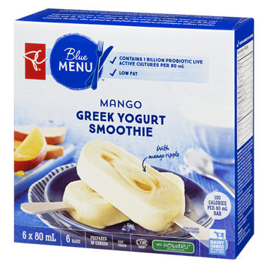 PC Blue Menu Greek Smoothie Bar, Mango