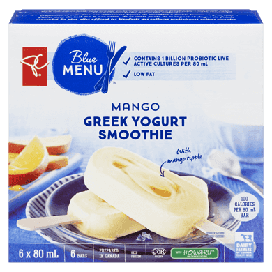 PC Blue Menu Greek Smoothie Bar, Mango 6x80.0 ml, $1.67/100ml