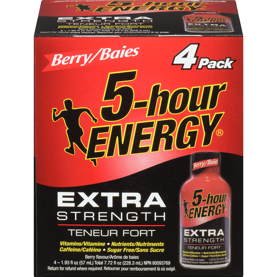 5 Hr Energy Shot, Extra Strength 4x59.0 ml, $8.77/100ml
