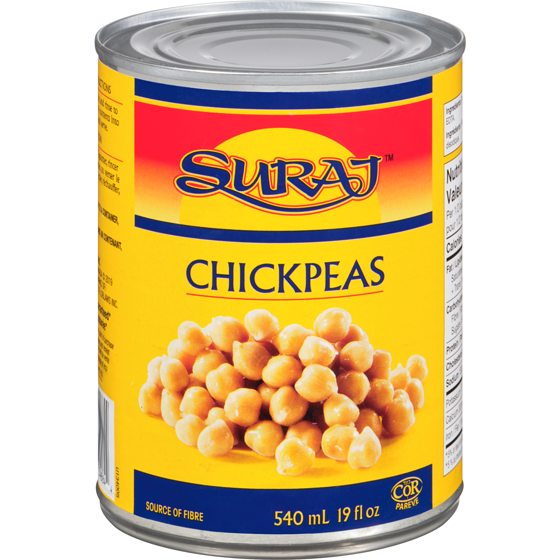 Suraj Chickpeas 540 ml, $0.37/100ml