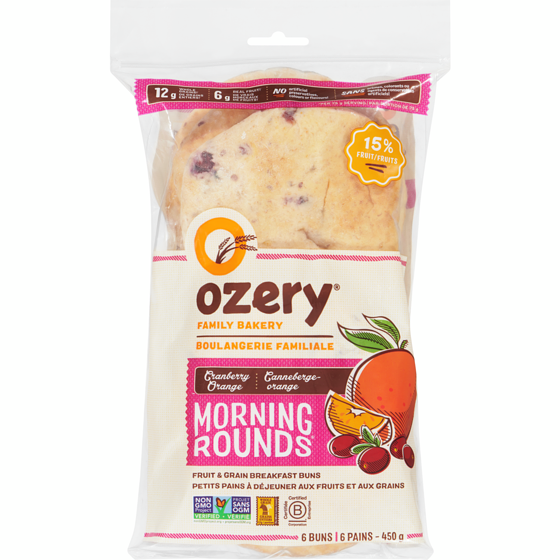 Pita Break Buns Morning Rounds Cranberry Orange  450 g, $1.18/100g