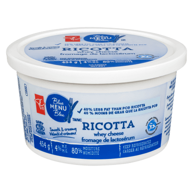 PC Menu Bleu Ricotta 454 g, 1,87 $/100g