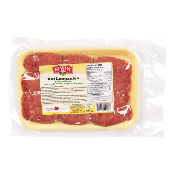 Siwin Hot Longanisa 375 g, $1.46/100g