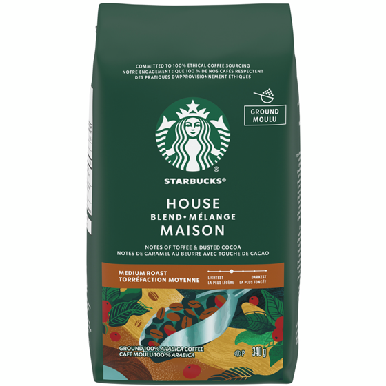 Starbucks Mélange Maison Moulu 340 g, 4,41 $/100g