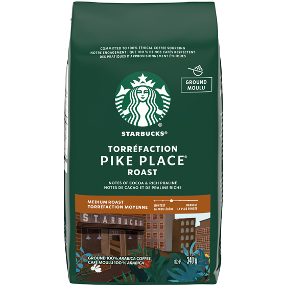 Starbucks Torréfaction Pike Place Moulu 340 g, 4,41 $/100g