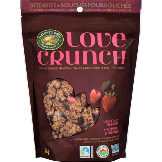 Nature’s Path Granola biologique Chocolat noir et baies rouges 325 g, 2,15 $/100g