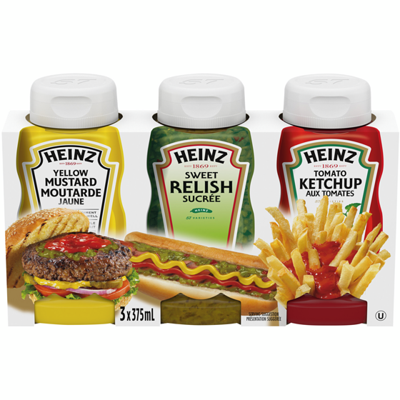 Heinz Ensemble de condiments 375 ml, 0,56 $/100ml