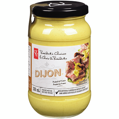 le Choix du Président Moutarde de Dijon 250 ml, 1,32 $/100ml