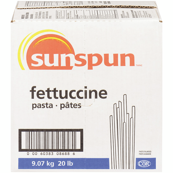 Sunspun Fettuccine Pasta 9.07 kg, $0.26/100g