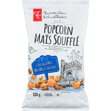le Choix du Président Maïs soufflé mélange Chicago 220 g, 1,82 $/100g