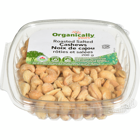 Organically Yours Cashews, Roasted & Salted 200 g, $6.00/100g