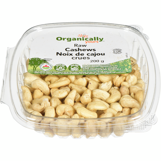 Organically Yours Cashews, Raw Whole 200 g, $6.00/100g