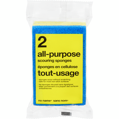 Sans Nom Éponges en cellulose tout-usage paquet de 2 1 ea, 1,00 $/1ch