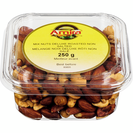 Amira Roasted Unsalted Nuts Mix 250 g, $2.80/100g
