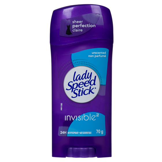 Lady Speedstick Invisible Unscented 70 g, $5.00/100g