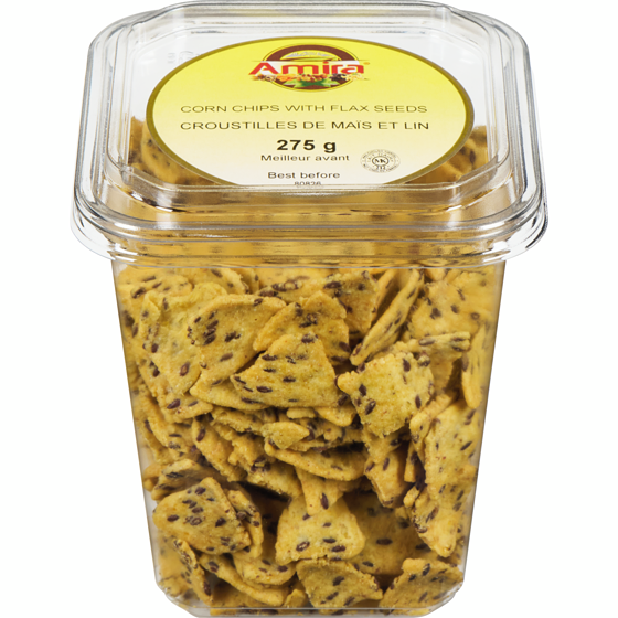 Amira Corn Flax Chips 275 g, $2.55/100g