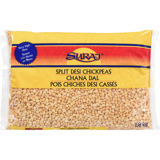 Suraj Pois chiches Desi cassés 1.8 kg, 0,29 $/100g