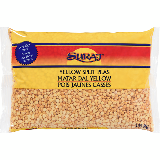 Suraj Pois jaunes cassés 1.8 kg, 0,22 $/100g