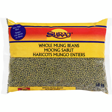 Suraj Whole Mung Beans 1.8 kg, $0.33/100g