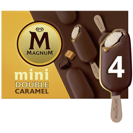 Magnum Mini Double Caramel Ice Cream Bar made from Belgian chocolate  4x55.0 ml, $2.72/100ml