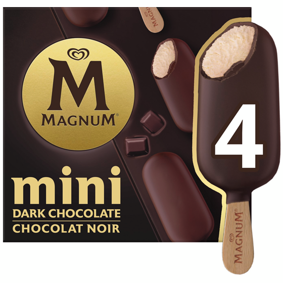 Magnum Mini Dark Chocolate Ice Cream Bar 4x55.0 ml, $2.72/100ml