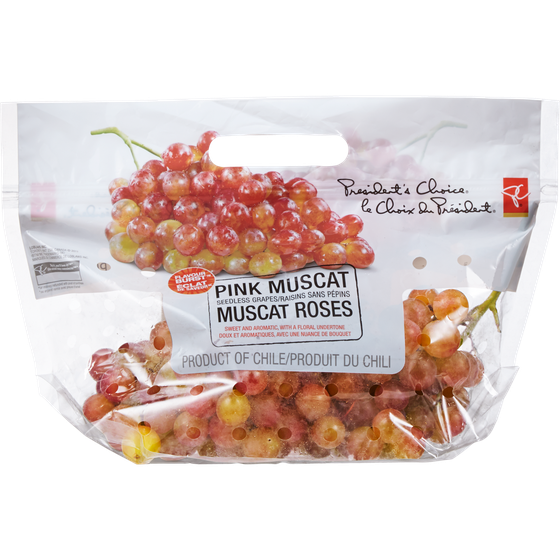 President's Choice Pink Muscat Grapes $12.10/1kg $5.49/1lb