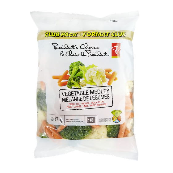 President's Choice Vegetable Medley 907 g, $0.99/100g