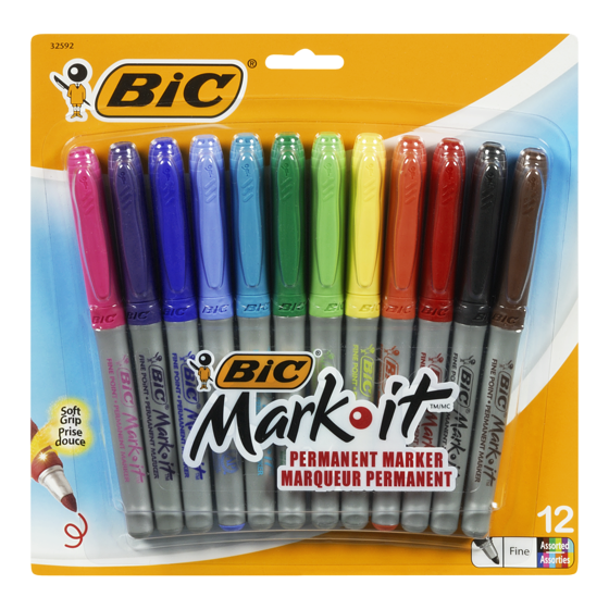 Bic Mark It Markers, Assorted 12x12.0 ea, $1.00/1ea