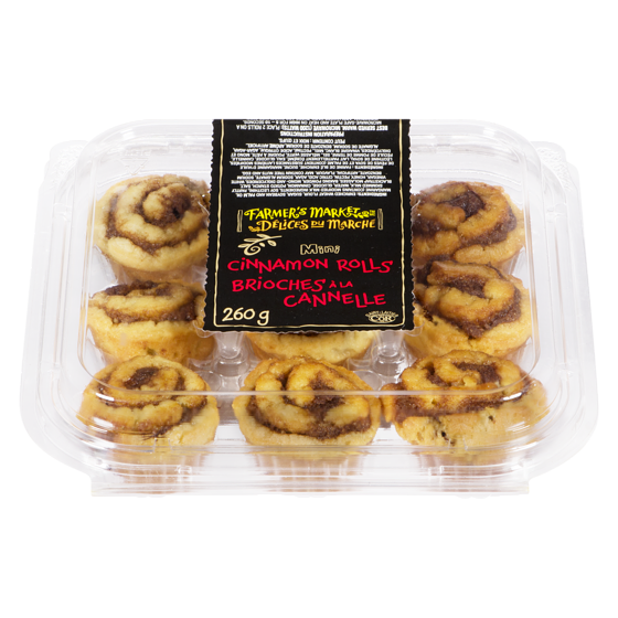 Farmer's Market Mini Cinnamon Rolls 9x30.0 g, $2.77/100g
