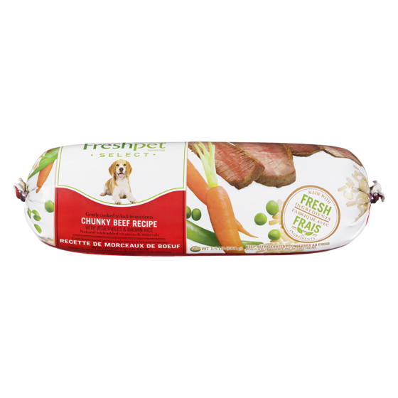 Freshpet Dog Food, Select Chunky Beef Recipe with Vegetables & Brown Rice 680 g, $1.47/100g
