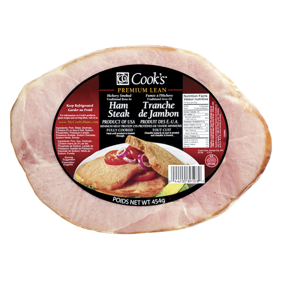 Cooks Premium Lean Hickory Smoked Ham Steak 454 g, $1.76/100g