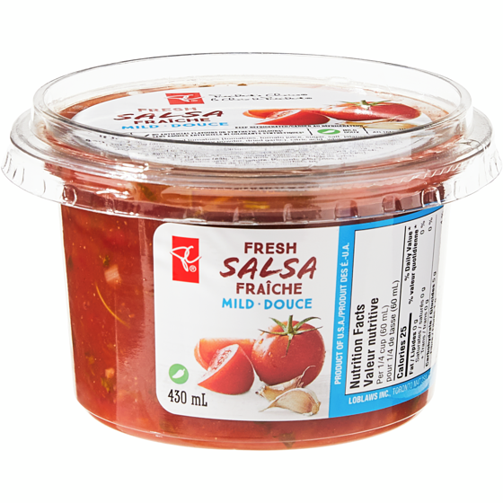 President's Choice Salsa, Fresh Mild 430 ml, $1.63/100ml