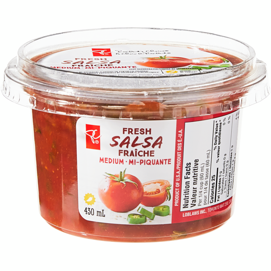 le Choix du Président Mi-Piquante Salsa Fraîche 430 ml, 1,40 $/100ml