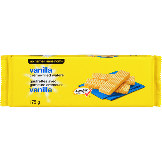 Sans Nom Gaufrettes avec garniture crémeuse à la vanille 175 g, 1,14 $/100g