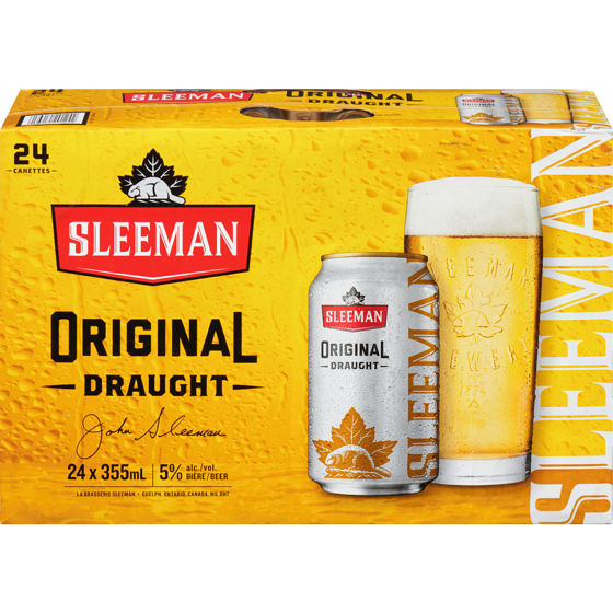 Sleemans Bière Draught, 24 canettes (Pièce d’identité requise au moment du ramassage) 24x355.0 ml, 0,46 $/100ml