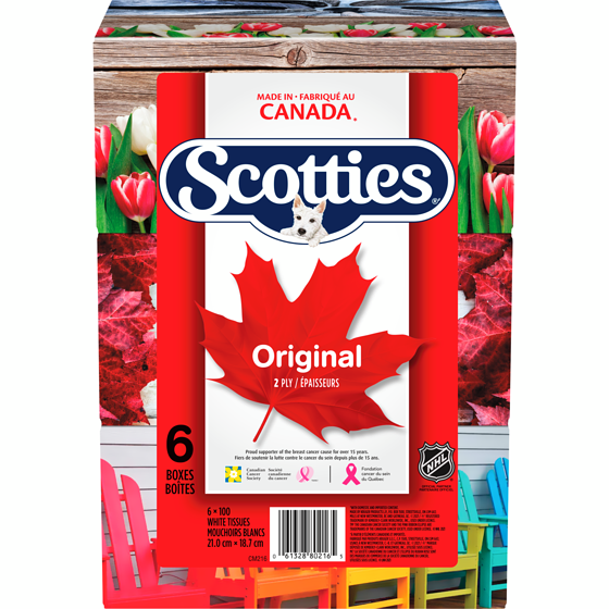 Scott Facial Tissue, 6 pack 100 ea, $0.12/1ea