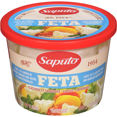 Saputo Fromage Feta léger 200 g, 3,90 $/100g