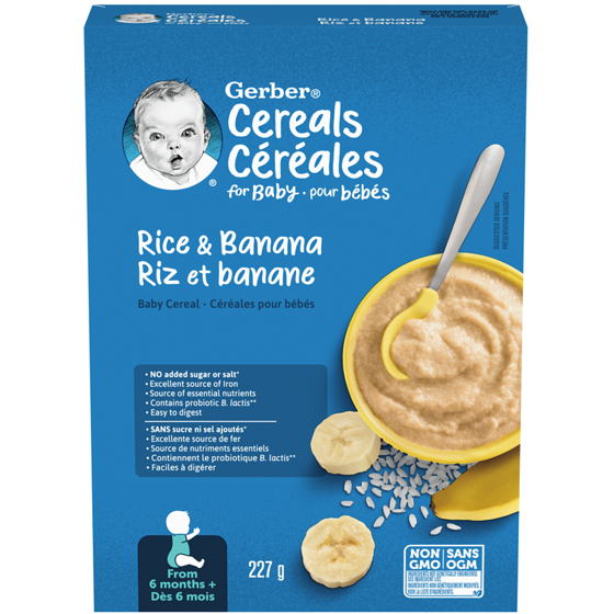 Nestlé Gerber Céréales Pour Bébés Étape 2 Riz Avec Banane 227 g, 2,64 $/100g