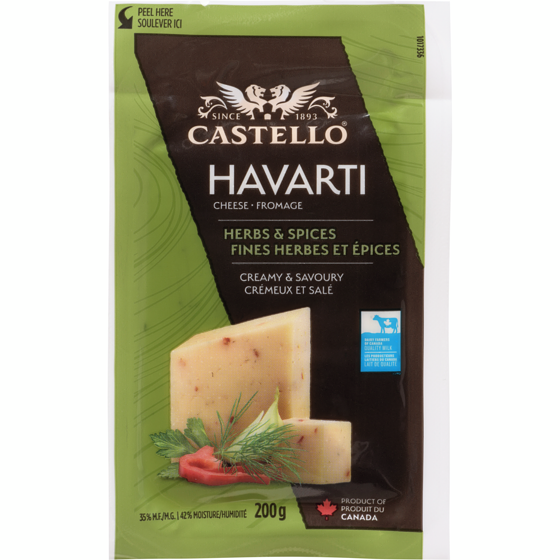 Castello Arla Havarti Herb&Spice FW 200 g, $4.25/100g