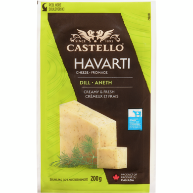 Castello Havarti Dill FW 200 g, $4.25/100g