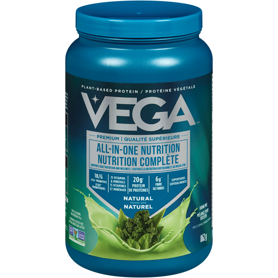 Vega All-in-One Protein Powder, Natural 862 g, $6.09/100g