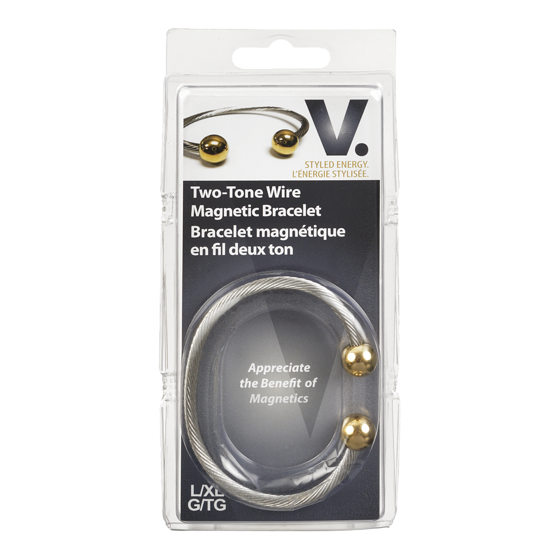 PharmaSystems Two Tone Wire Magnetic Bracelet, L/XL 1 ea, $29.99/1ea