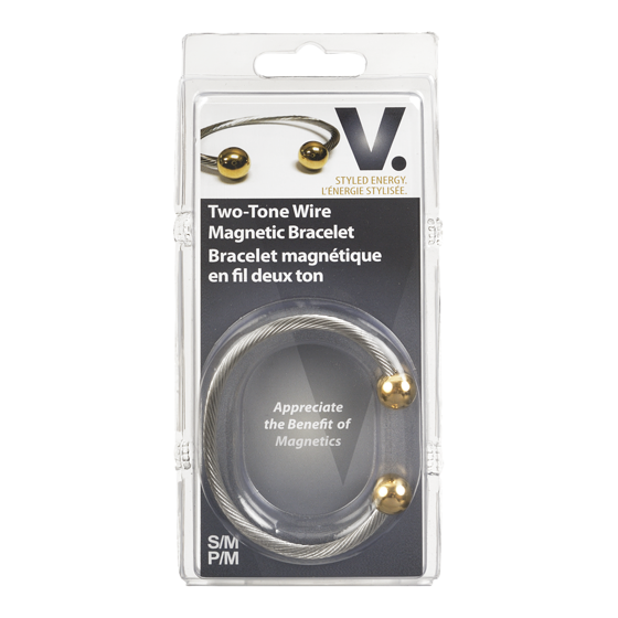 PharmaSystems Two Tone Wire Magnetic Bracelet, S/M 1 ea, $29.99/1ea