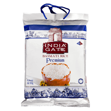 India Gate Riz Basmati 4.54 kg, 0,40 $/100g