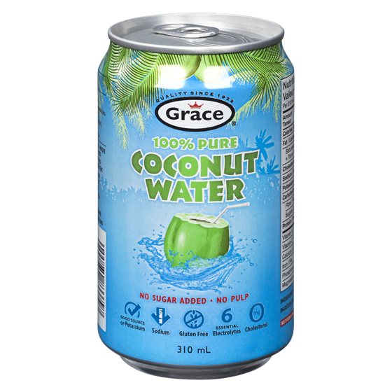 Grace 100% Pure Coconut Water 310 ml, $0.40/100ml