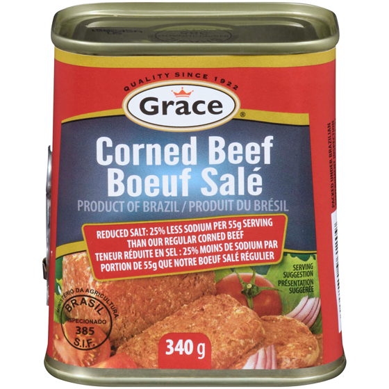 Grace Corned Beef, Low Sodium 340 g, $1.47/100g