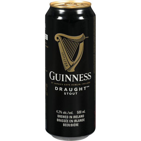 Guinness Draft Beer Can (ID required at pick-up) 500 ml, $0.94/100ml