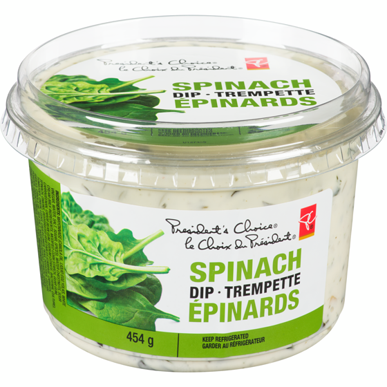 President's Choice Spinach Dip 454 g, $1.32/100g